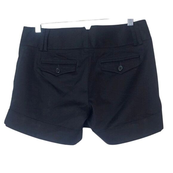 Express Womens Black Cuffed Shorts Size 6 Dressy Pockets Belt Loops Formal - Picture 2 of 7